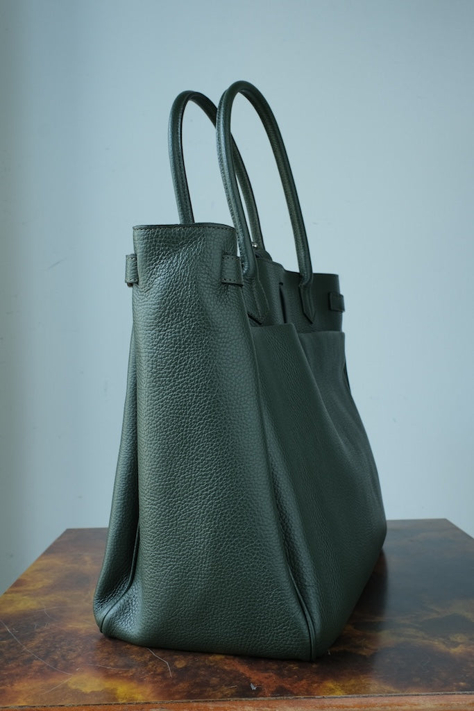 lacquer&amp;c BELTED TOTE BAG GREEN