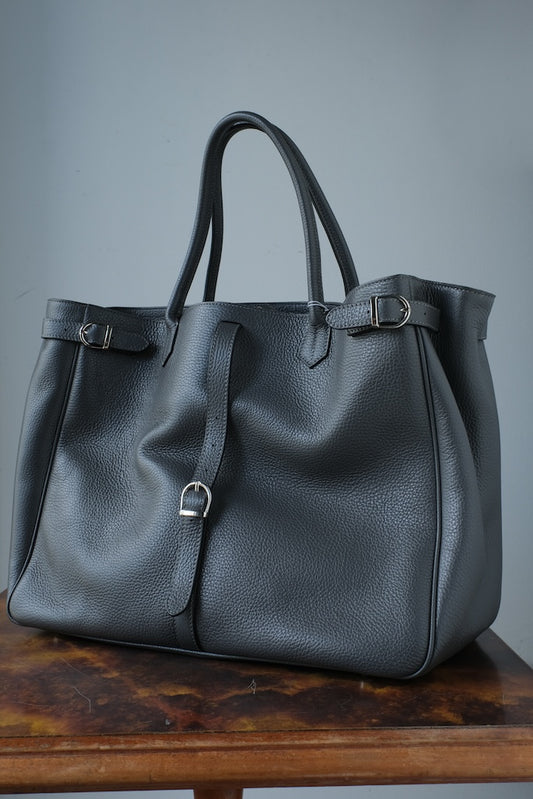 lacquer&c BELTED TOTE BAG GREY