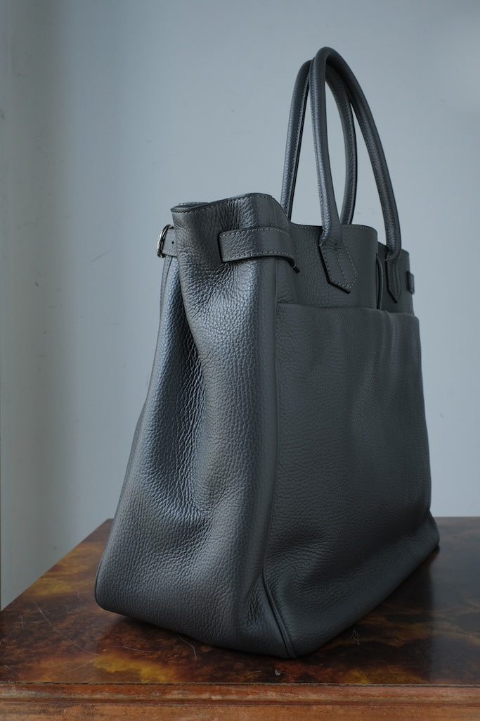 lacquer&c BELTED TOTE BAG GREY