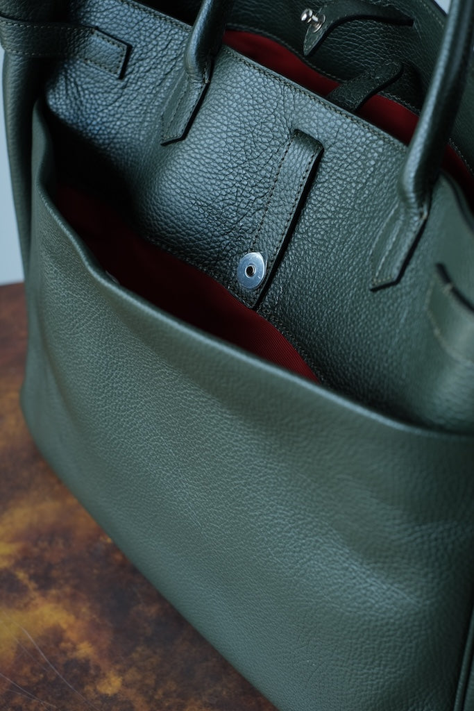 lacquer&amp;c BELTED TOTE BAG GREEN