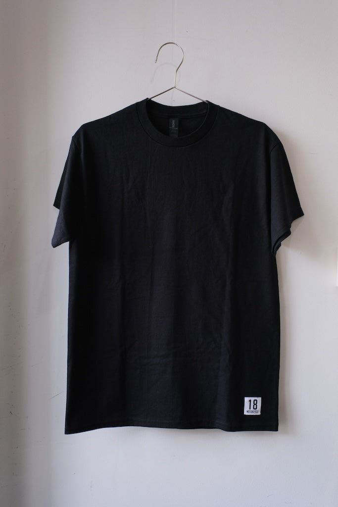 18 MOTORCYCLE LOGO T-SHIRT BLACK