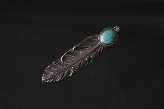 LYNCH SILVERSMITH FEATHER(L) NUMBER8 TURQUOISE