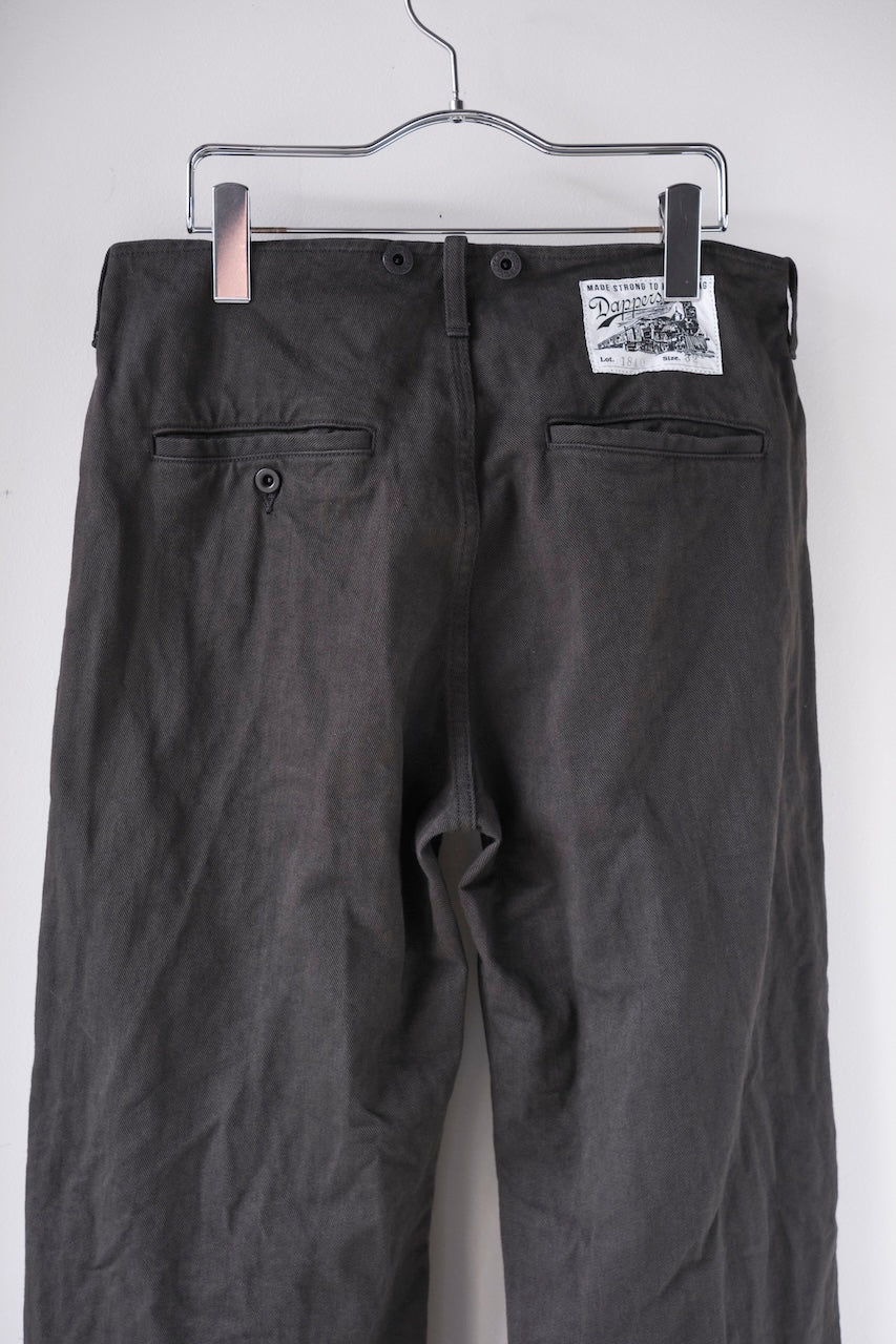 DAPPERS CLASSICAL 40s STYLE FRISKO PANTS TYPE WW2 INK BLACK DENIM