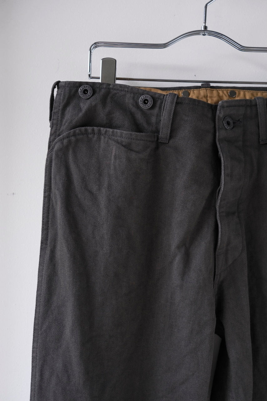DAPPERS CLASSICAL 40s STYLE FRISKO PANTS TYPE WW2 INK BLACK DENIM