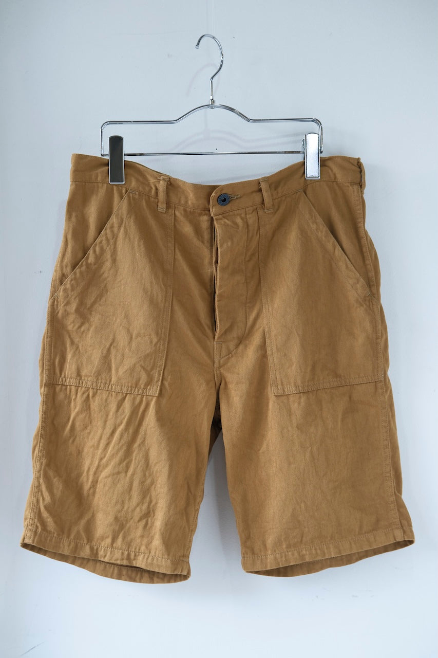 DAPPERS CLASSICAL MILITARY WORK SHORTS BEIGE TWILL