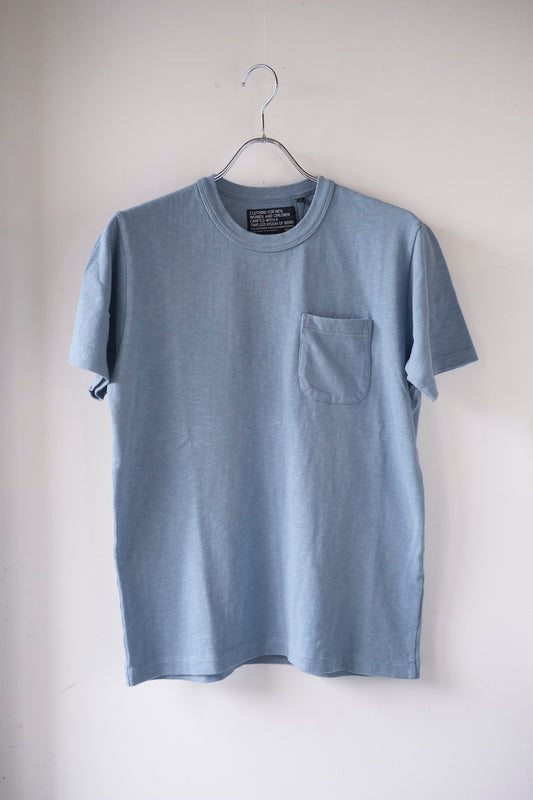 DEVISE FACTORY POCKET T-SHIRT H.BLUE