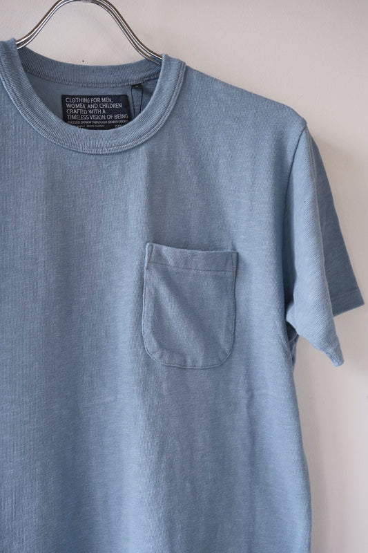 DEVISE FACTORY POCKET T-SHIRT H.BLUE