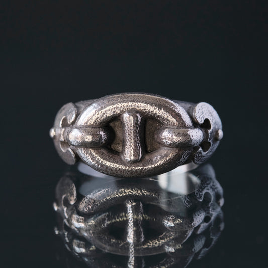 LYNCH SILVER SMITH ANCHOR RING(L)