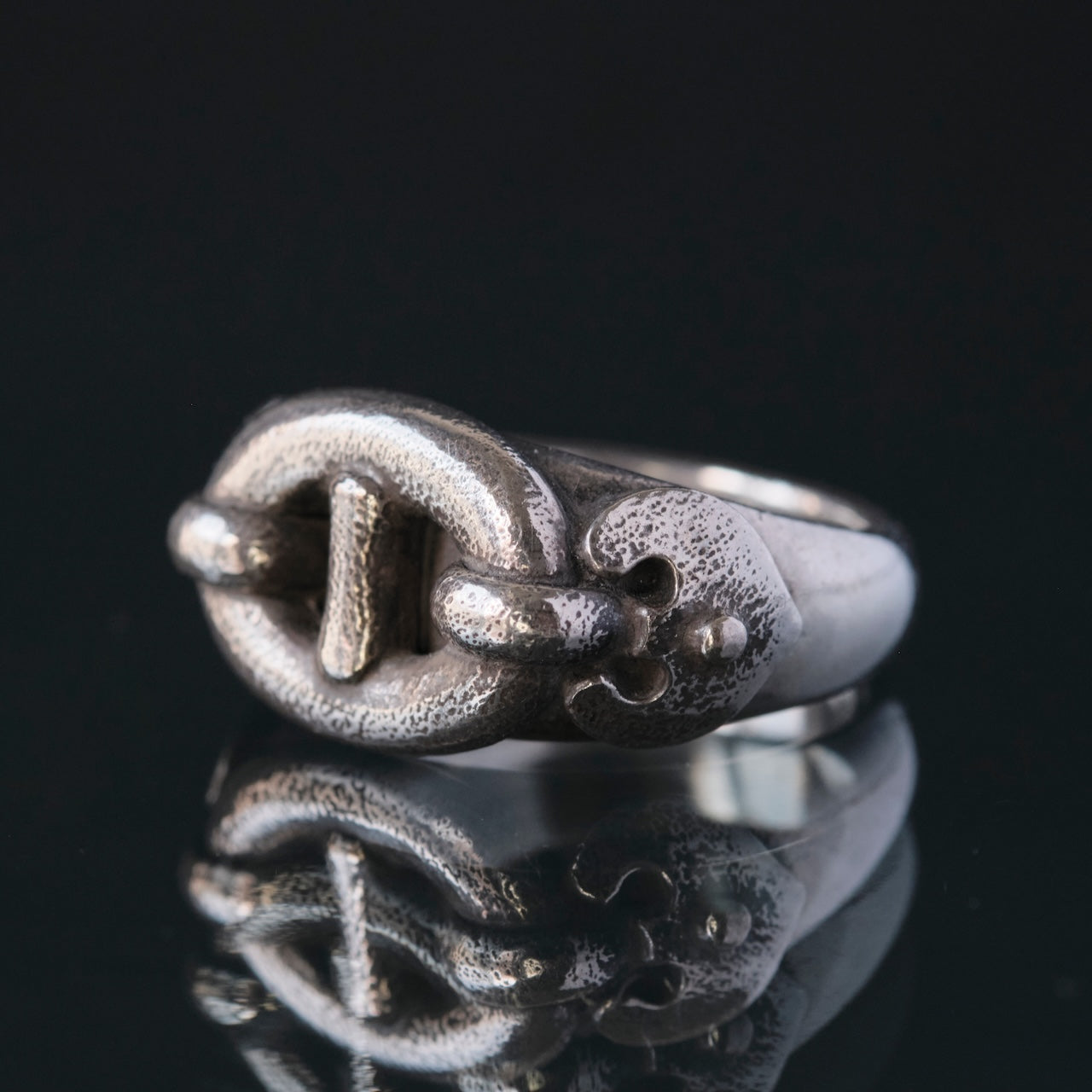 LYNCH SILVER SMITH ANCHOR RING(L)