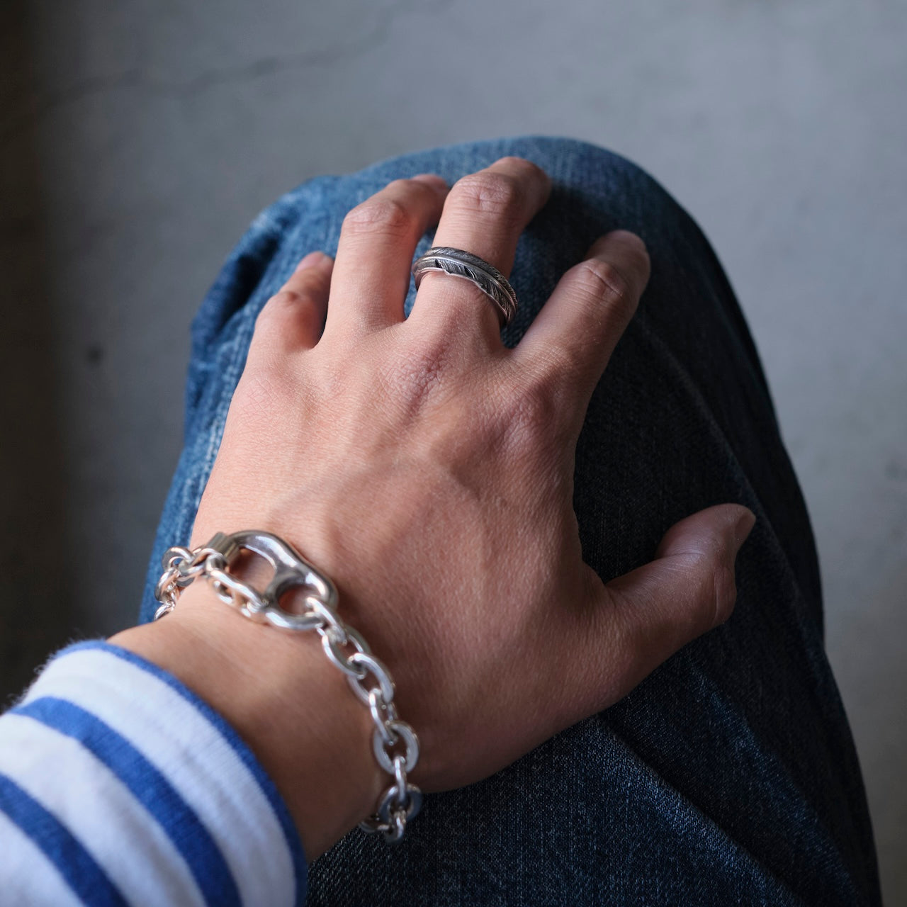 LYNCH SILVERSMITH FEATHER RING