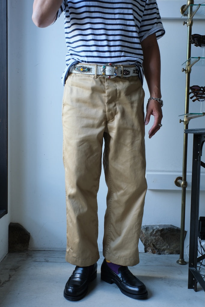 BLACK SIGN KHAKI CHINO TROUSERS TYPE2