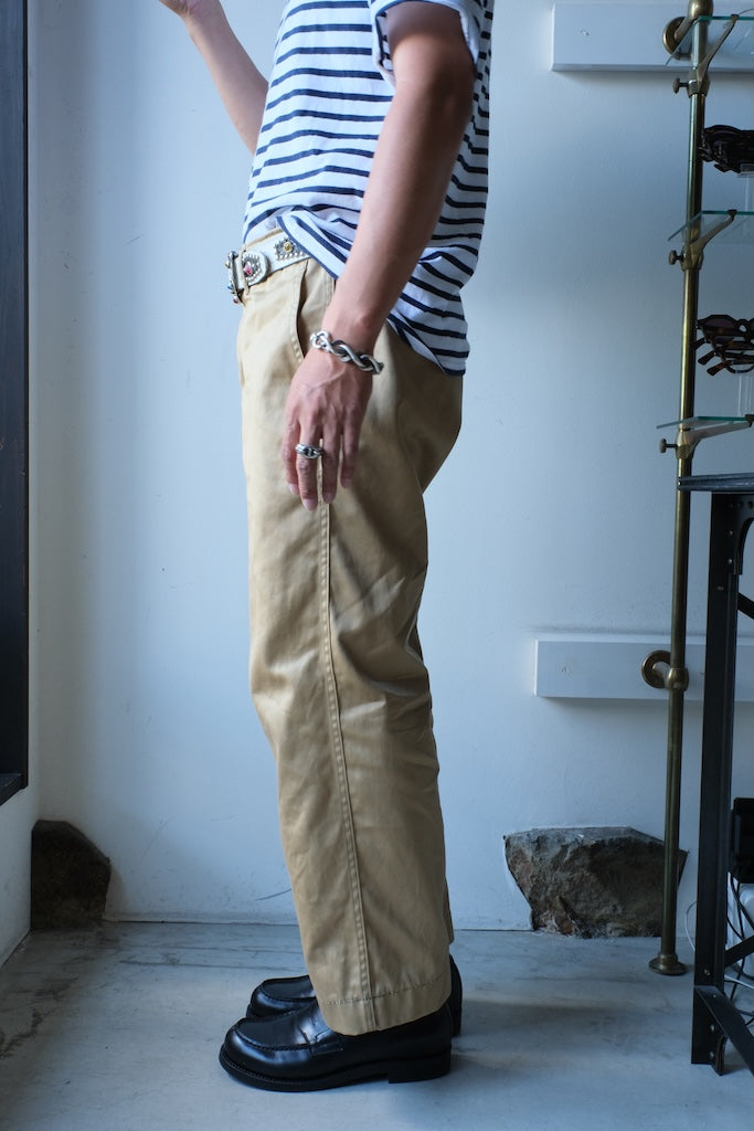 BLACK SIGN KHAKI CHINO TROUSERS TYPE2