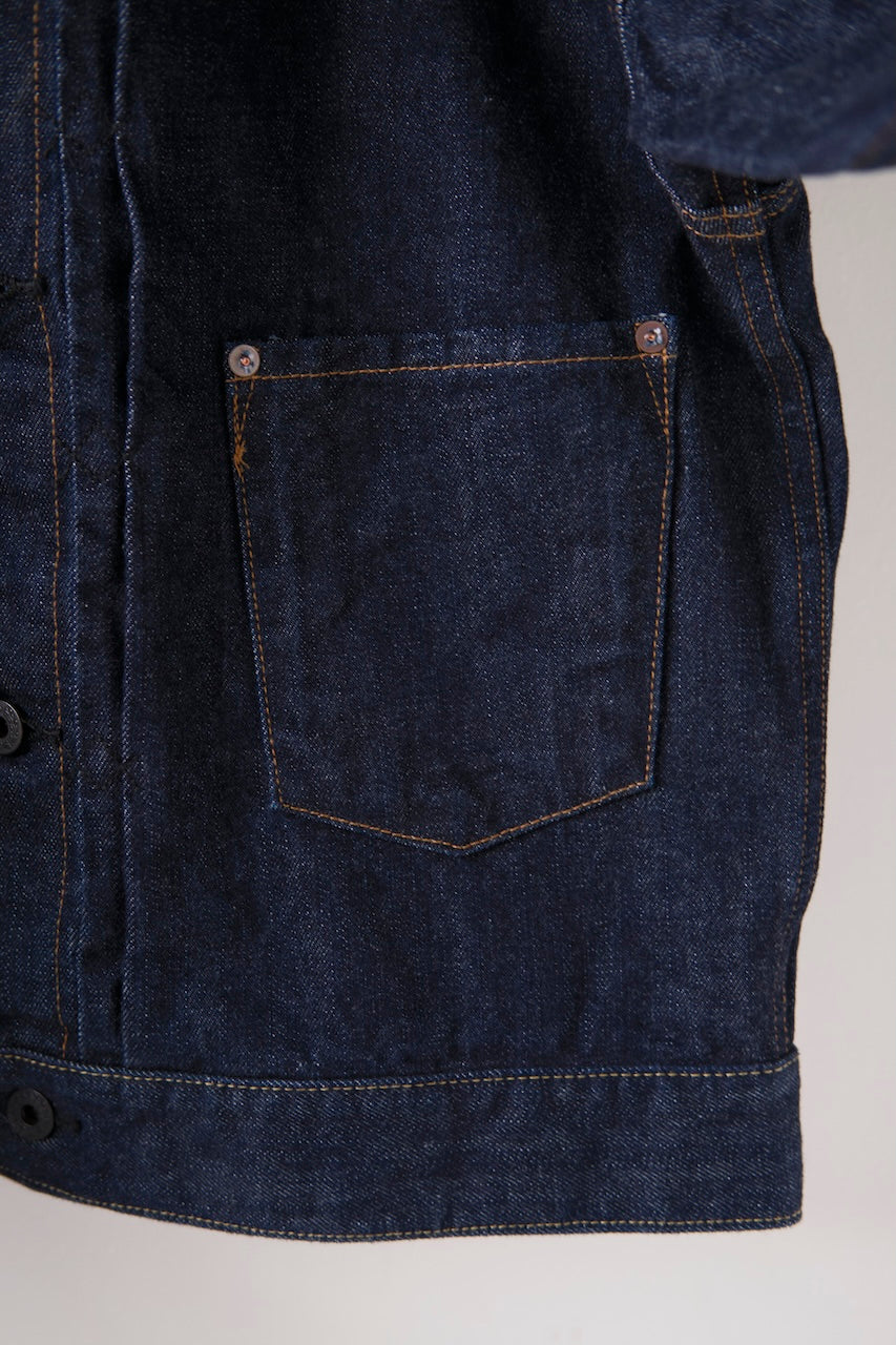 BLACK SIGN 14oz DENIM PLEATS JKT – grandguignol