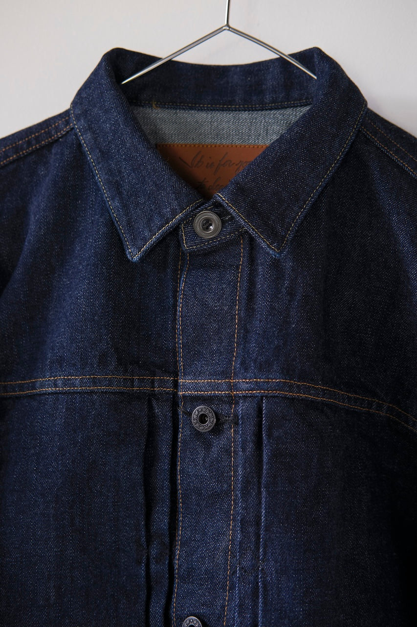 BLACK SIGN 14oz DENIM PLEATS JKT