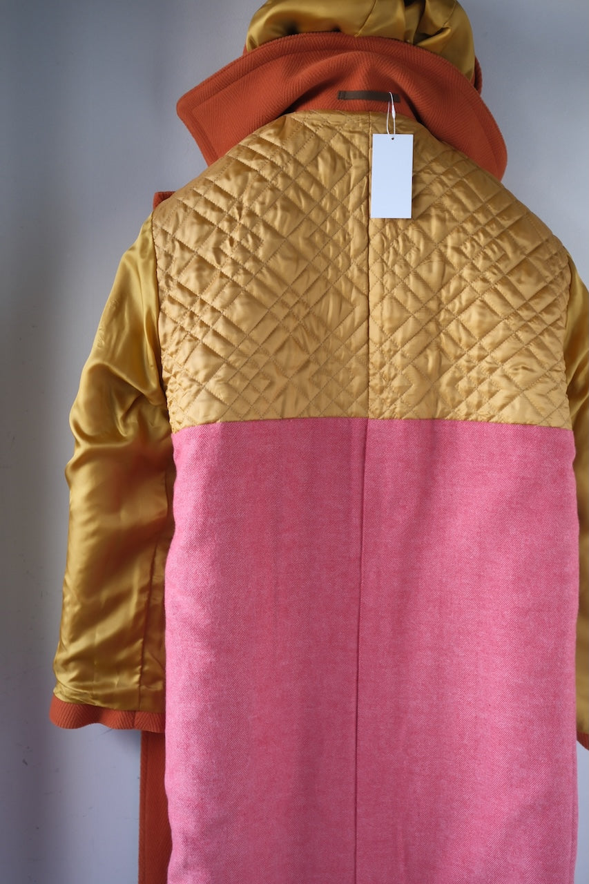 lacquer&c CHEVRON DUFFLE COAT ORANGE