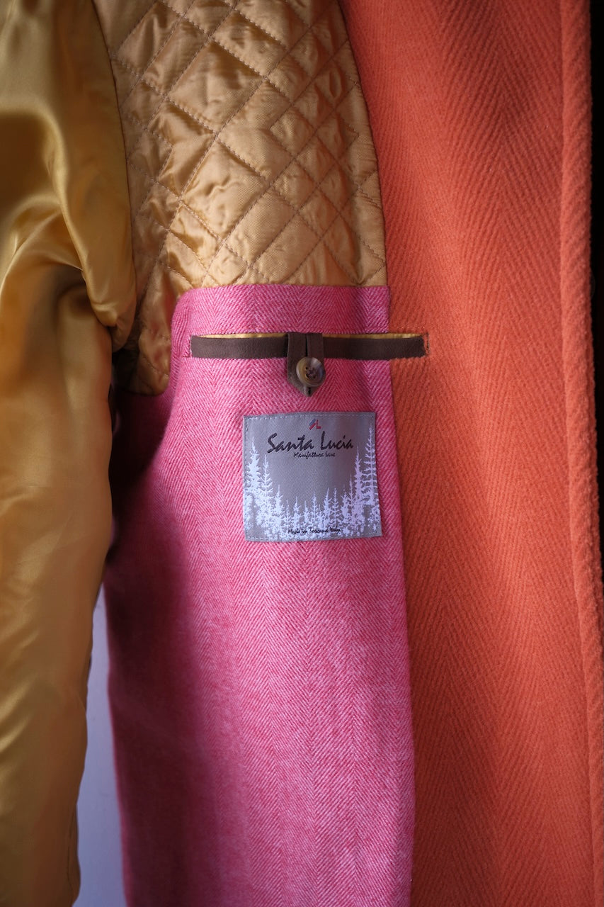 lacquer&c CHEVRON DUFFLE COAT ORANGE