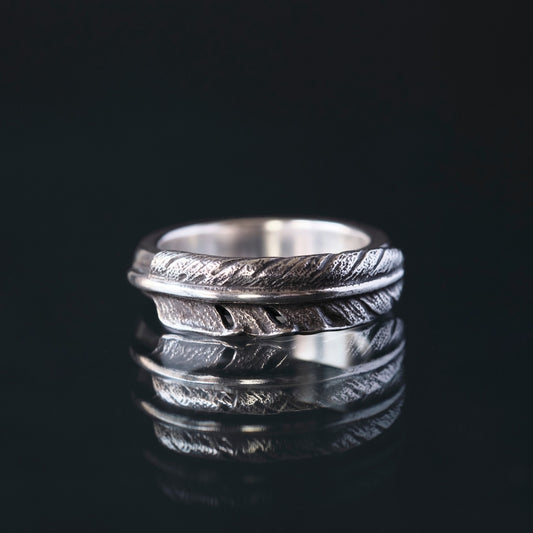 LYNCH SILVERSMITH FEATHER RING