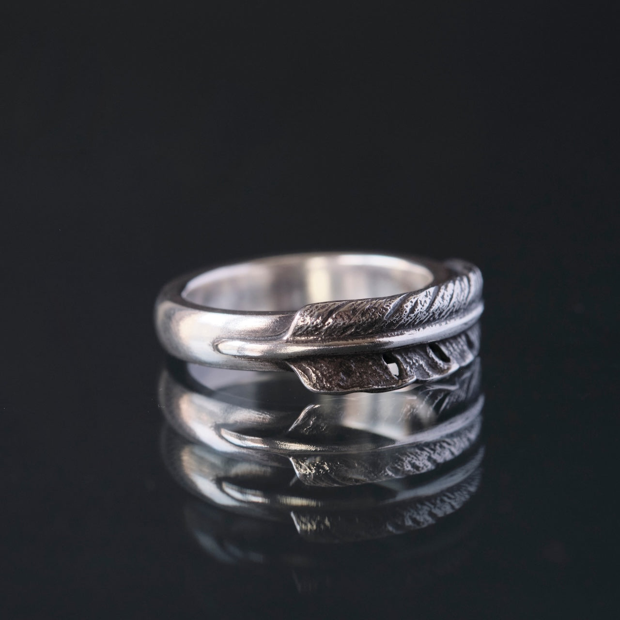 LYNCH SILVERSMITH FEATHER RING