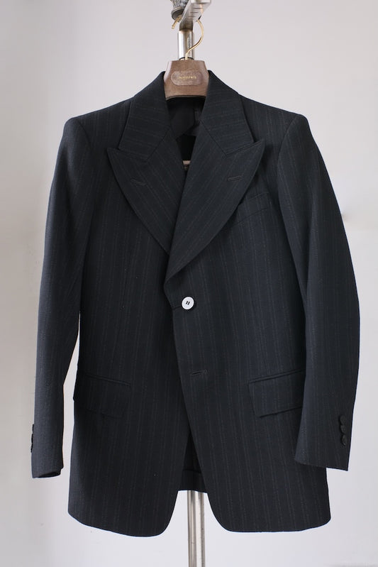 BLACK SIGN MAX SUITS BLACK WOOL STRIPE