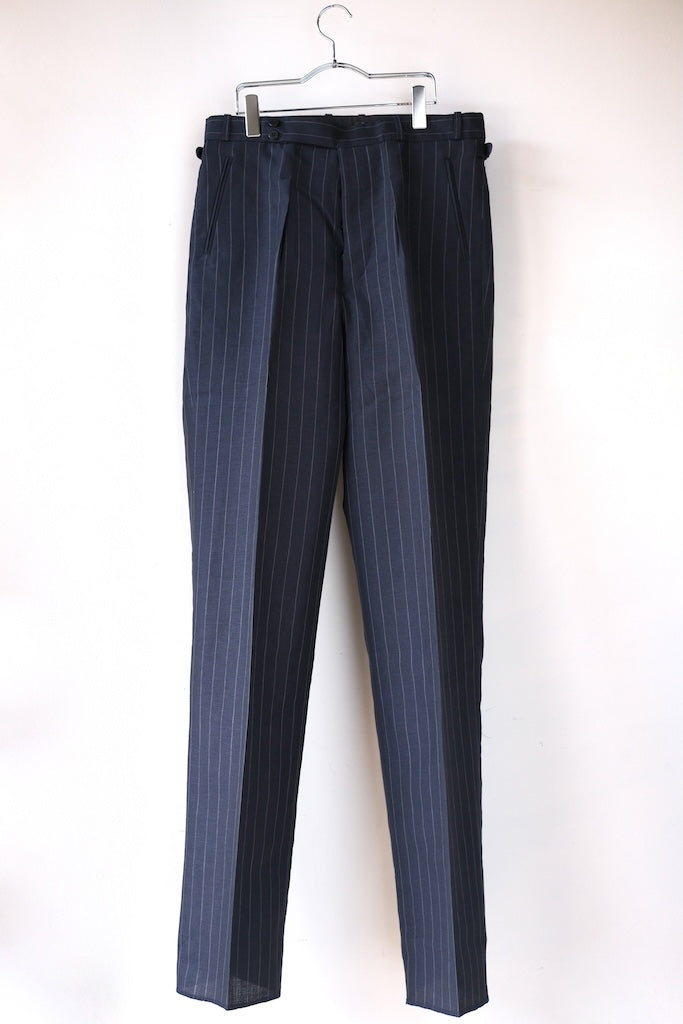 BLACK SIGN 1930s PENCIL STRIPE DRESS TROUSERS