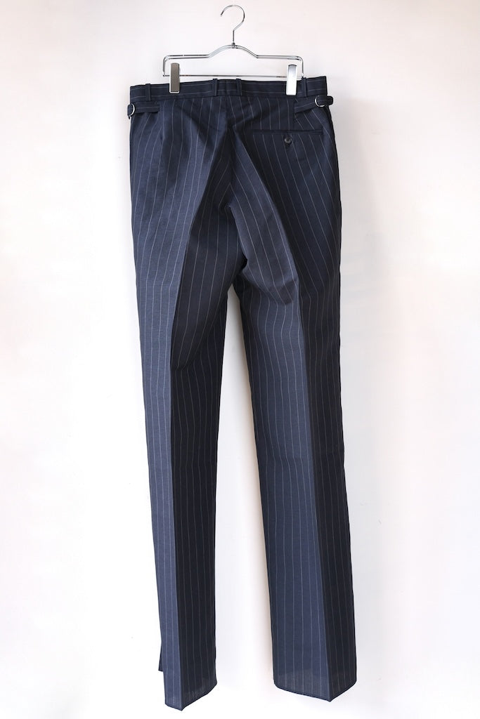 BLACK SIGN 1930s PENCIL STRIPE DRESS TROUSERS