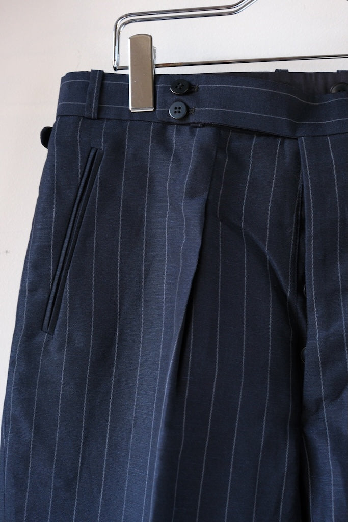 BLACK SIGN 1930s PENCIL STRIPE DRESS TROUSERS