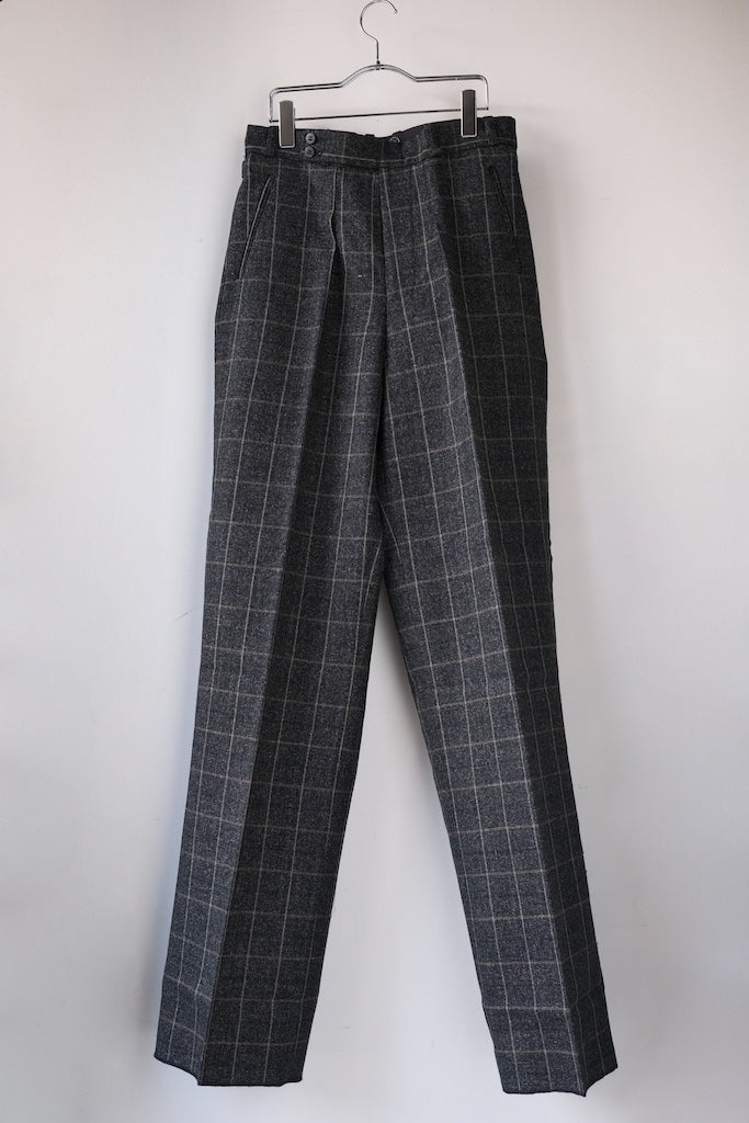 BLACK SIGN 1930s BOSTON CHECK DRESS TROUSERS