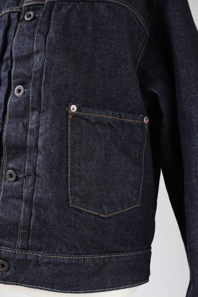 BLACK SIGN 14oz DENIM PLEATS JKT – grandguignol