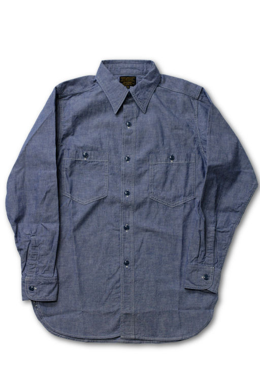 BLACK SIGN OPEN POCKET WORKING CHAMBRAY SHIRT