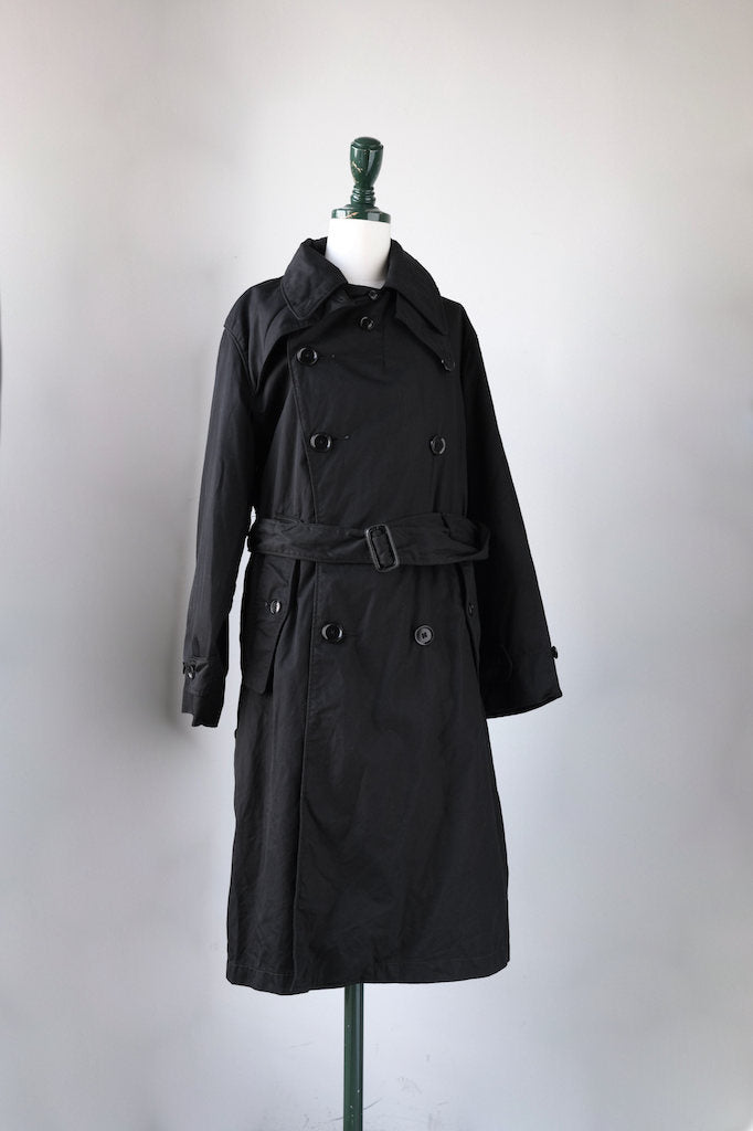 BLACK SIGN BARBARY CLOTH COMMANDER COAT