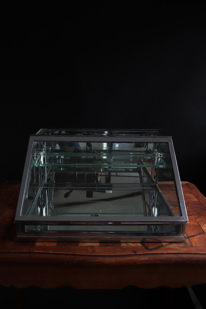 1920`s FRENCH ANTIQUE GLASS CASE