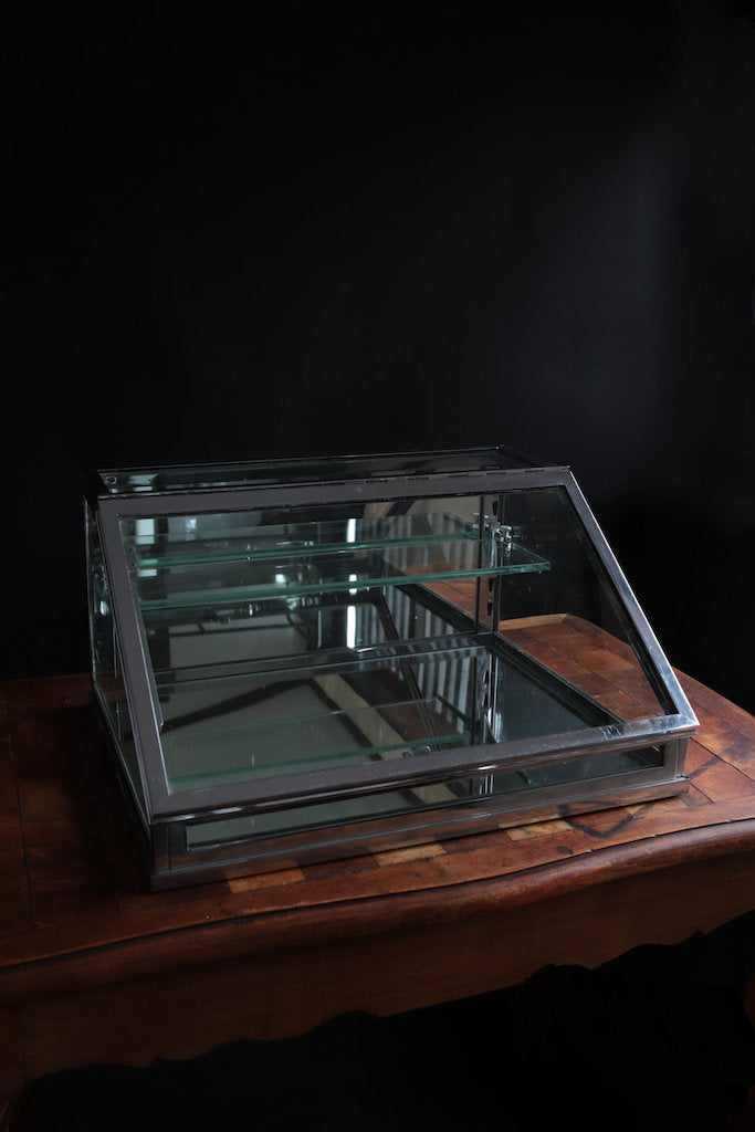 1920`s FRENCH ANTIQUE GLASS CASE